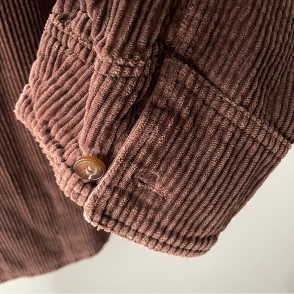 90s Vintage Prefab Sportswear Relaxed Fit Brown Corduroy Jacket Shacket Mens XL - Picture 2 of 10